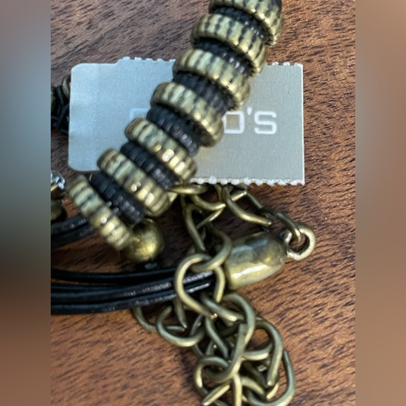 🔥 NWT Chico's Black and Gold rhinestone Necklace - Picture 10 of 12